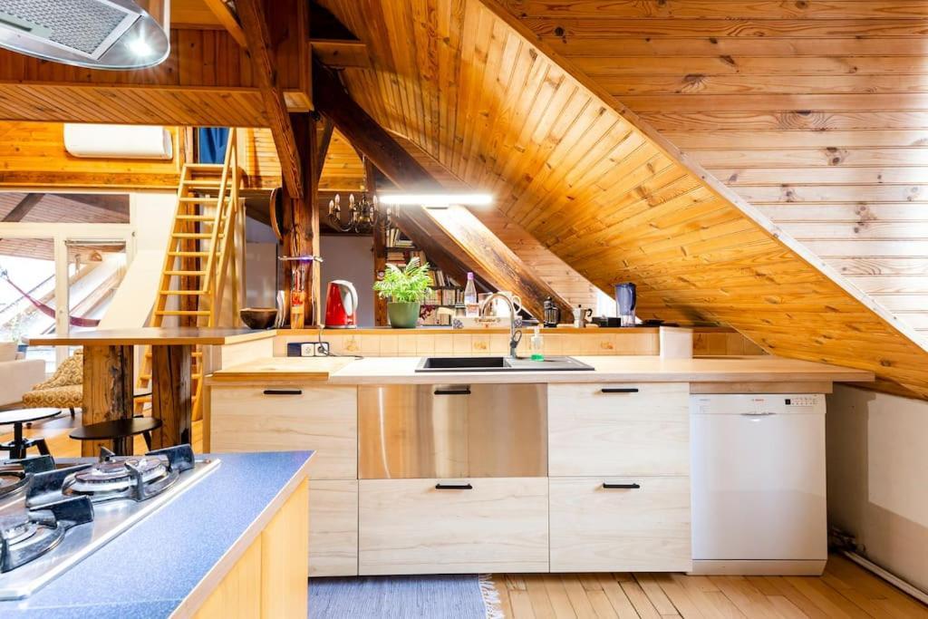 Rooftop 180M2 Loft With Private Sauna, Pozsony Kültér fotó